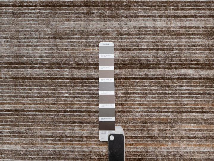 5'1" x 8'1" New Hand Loomed Brown Wool Rectangle Oriental Rug - MOA10291351