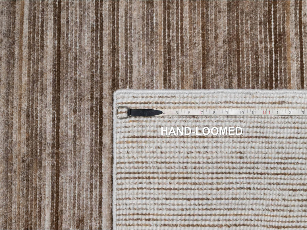 5'1" x 8'1" New Hand Loomed Brown Wool Rectangle Oriental Rug - MOA10291351