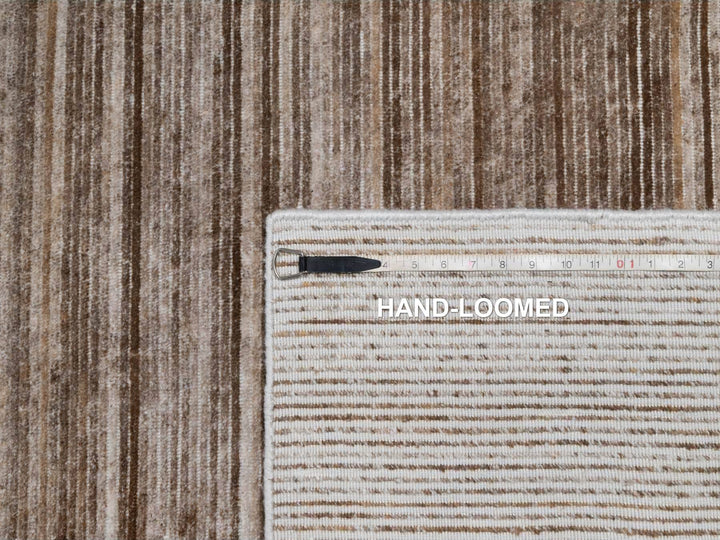 5'1" x 8'1" New Hand Loomed Brown Wool Rectangle Oriental Rug - MOA10291351