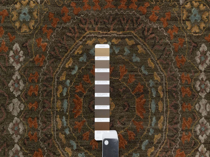 10'1" x 15'1" New Hand Knotted Brown Wool Rectangle Oriental Rug - MOA10291363