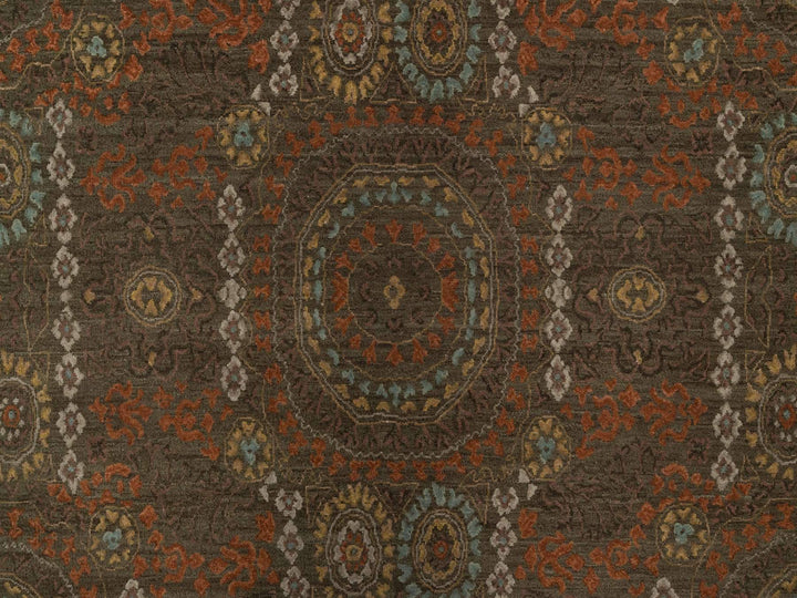 10'1" x 15'1" New Hand Knotted Brown Wool Rectangle Oriental Rug - MOA10291363