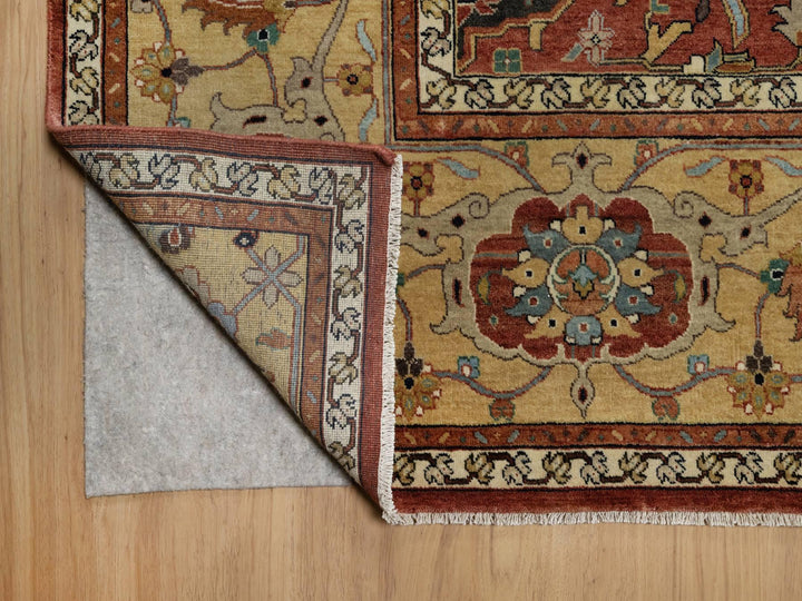 10'1" x 14'2" New Hand Knotted Red Wool Rectangle Oriental Rug - MOA10291401