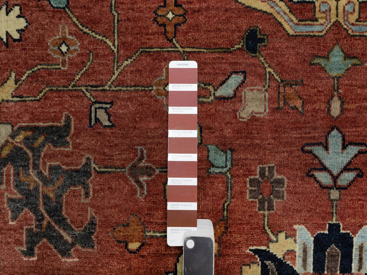 10'1" x 14'2" New Hand Knotted Red Wool Rectangle Oriental Rug - MOA10291401