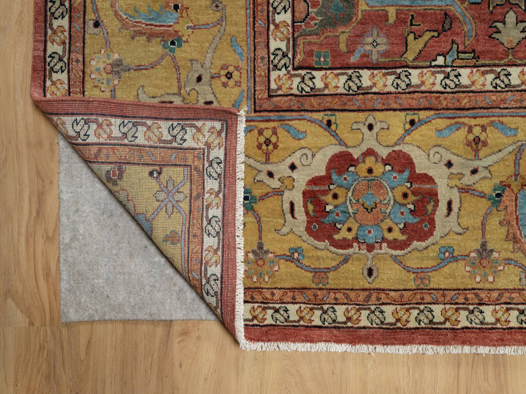 10'1" x 14'2" New Hand Knotted Red Wool Rectangle Oriental Rug - MOA10291402