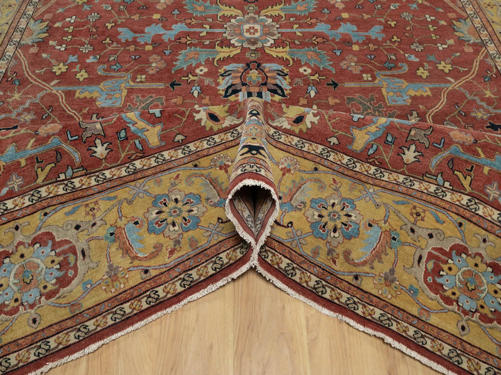 10'1" x 14'2" New Hand Knotted Red Wool Rectangle Oriental Rug - MOA10291402