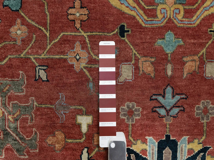 10'1" x 14'2" New Hand Knotted Red Wool Rectangle Oriental Rug - MOA10291402