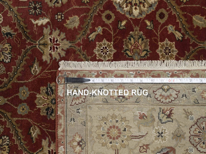 5'9" x 8'0" New Hand Knotted Red Wool & Silk Rectangle Oriental Rug - MOA10291436
