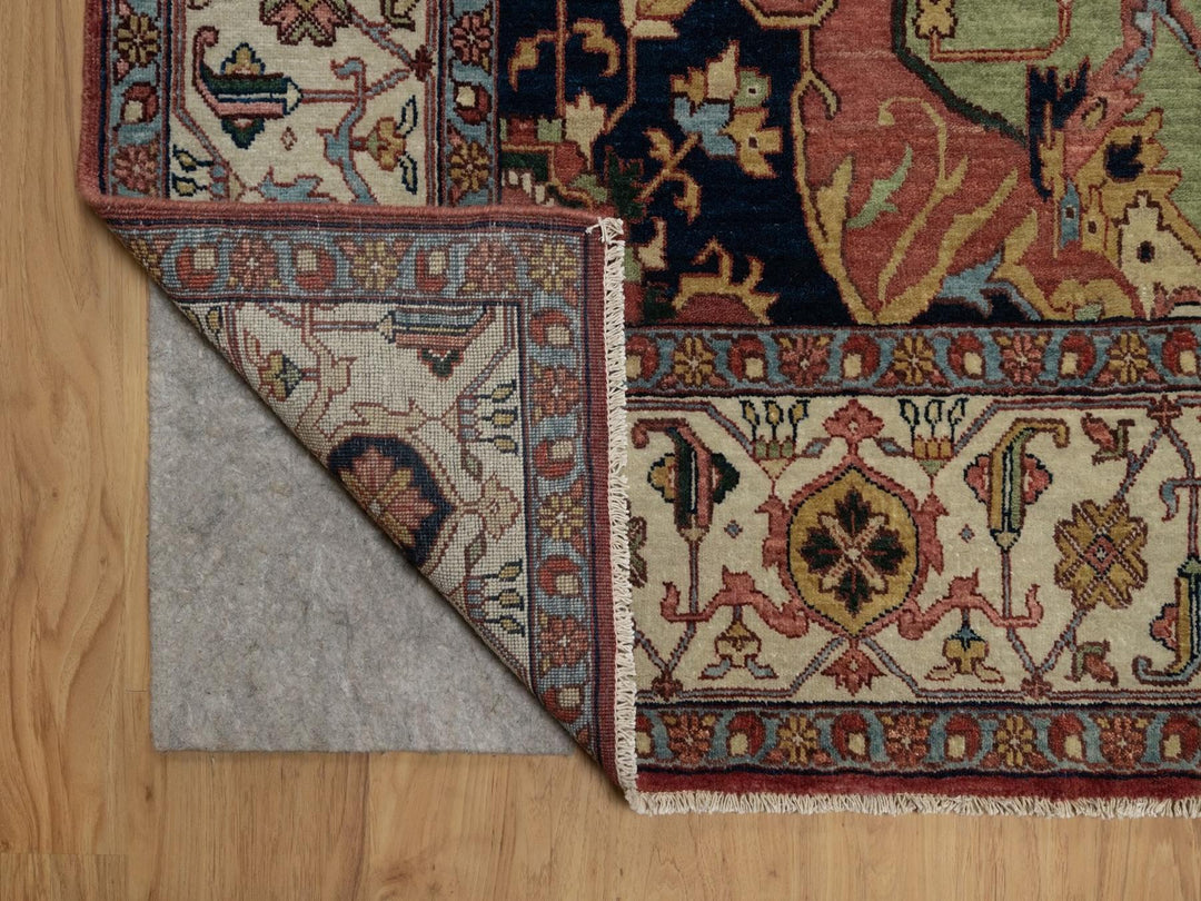 8'11" x 12'1" New Hand Knotted Red Wool Rectangle Oriental Rug - MOA10291516