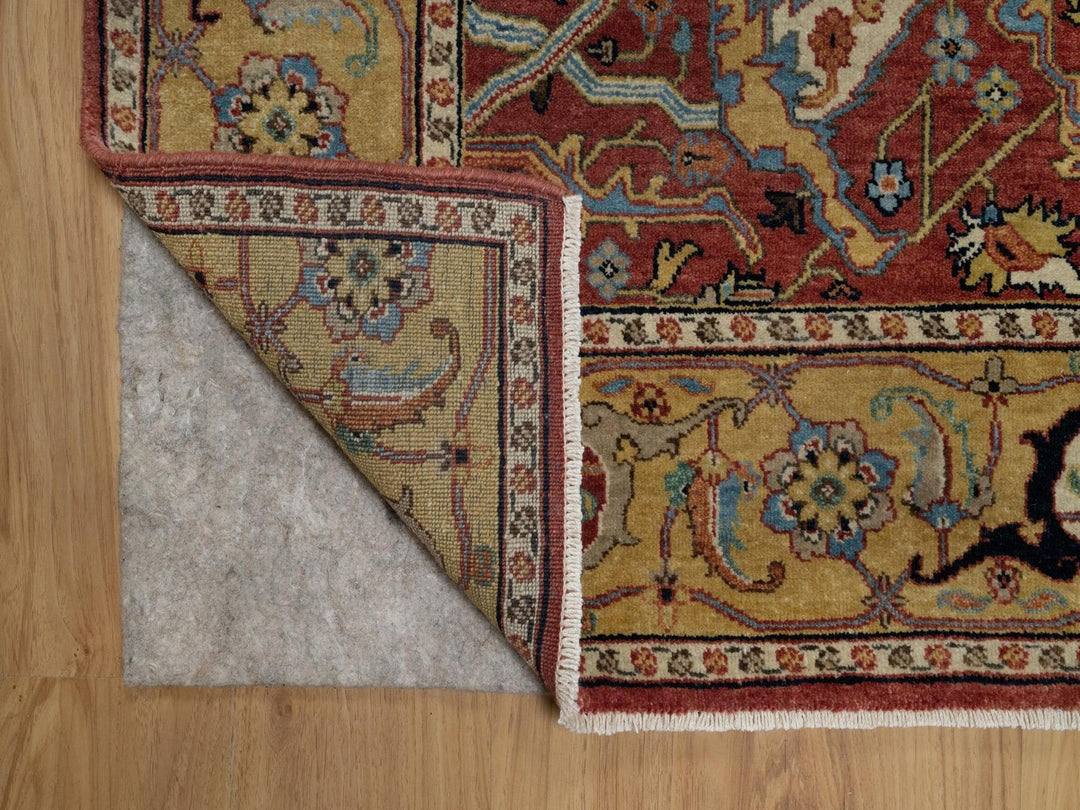 5'2" x 7'2" New Hand Knotted Red Wool Rectangle Oriental Rug - MOA10291519