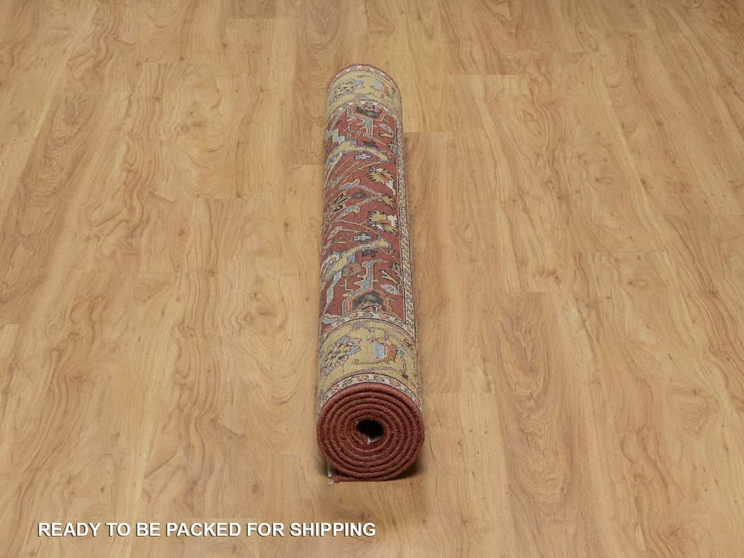 5'2" x 7'2" New Hand Knotted Red Wool Rectangle Oriental Rug - MOA10291519