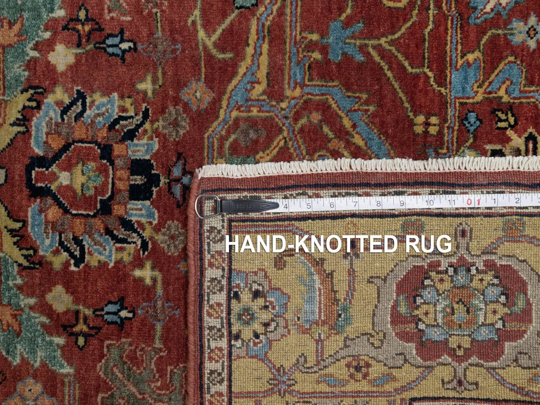 5'2" x 7'2" New Hand Knotted Red Wool Rectangle Oriental Rug - MOA10291519