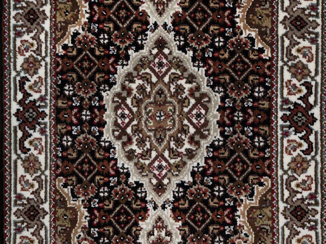 1'11" x 3'0" New Hand Knotted Black Wool Rectangle Oriental Rug - MOA10291567