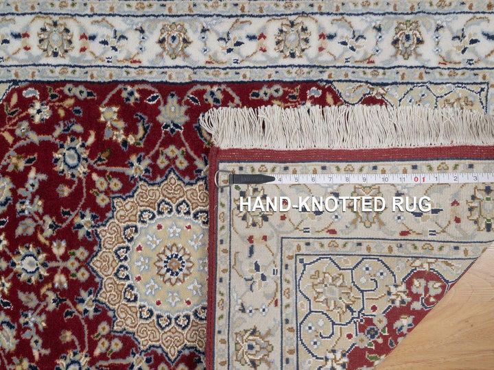 2'6" x 4'1" New Hand Knotted Ivory Wool & Silk Rectangle Oriental Rug - MOA10291572