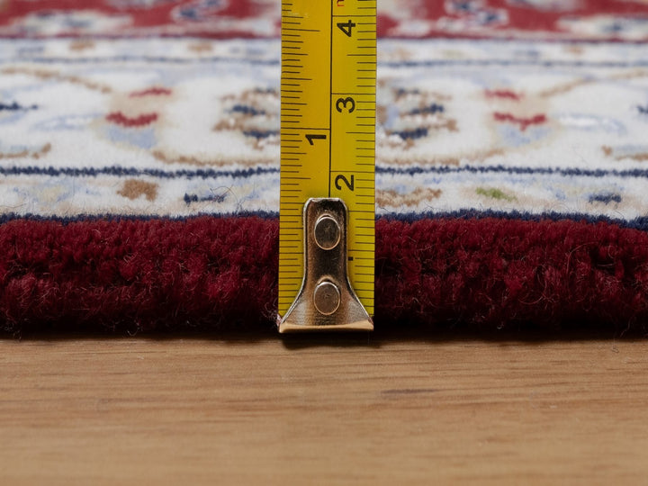 2'6" x 4'9" New Hand Knotted Red Wool & Silk Rectangle Oriental Rug - MOA10291576