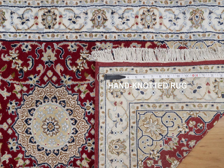 2'6" x 4'9" New Hand Knotted Red Wool & Silk Rectangle Oriental Rug - MOA10291576