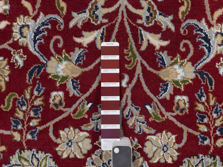 8'8" x 11'10" New Hand Knotted Red Wool & Silk Rectangle Oriental Rug - MOA10291592