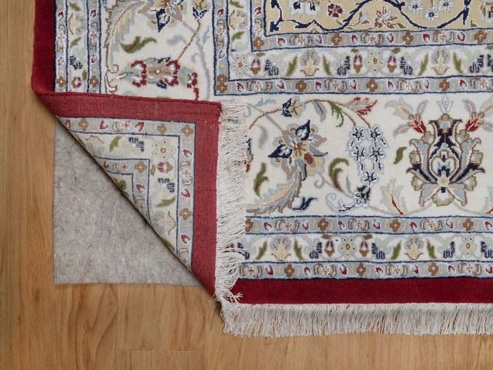 9'11" x 14'1" New Hand Knotted Red Wool & Silk Rectangle Oriental Rug - MOA10291610