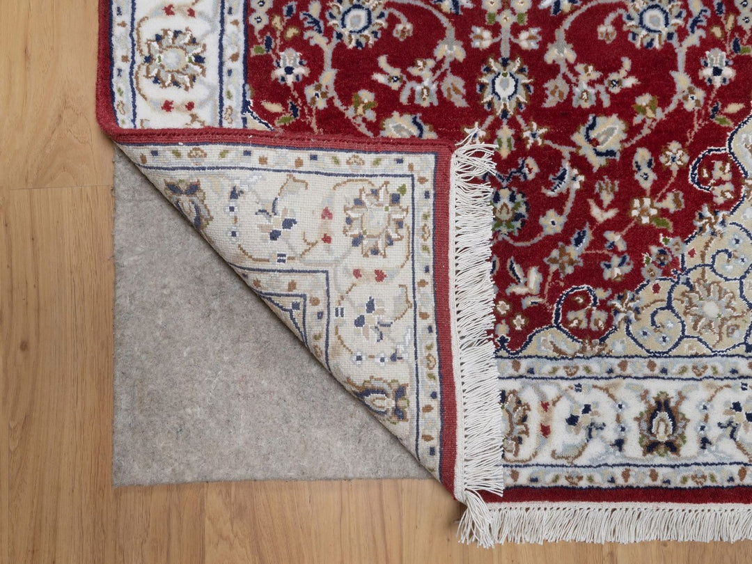 2'7" x 10'3" New Hand Knotted Red Wool & Silk Runner Oriental Rug - MOA10291642