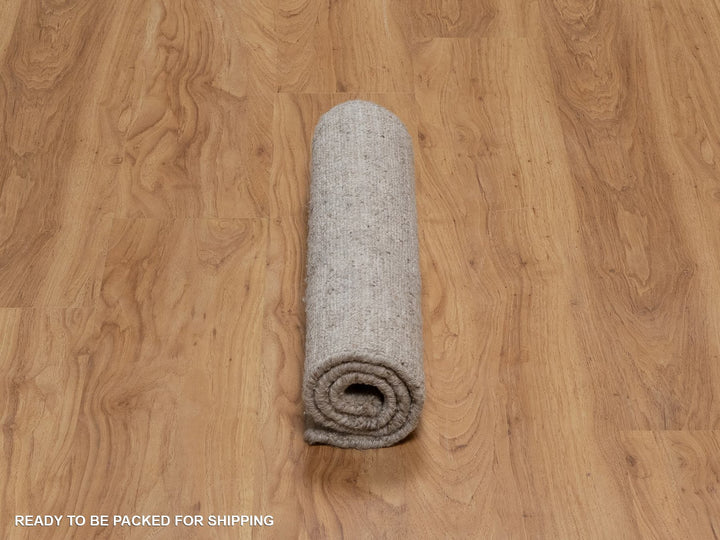 2'0" x 2'11" New Hand Loomed Brown Wool Rectangle Oriental Rug - MOA10291649