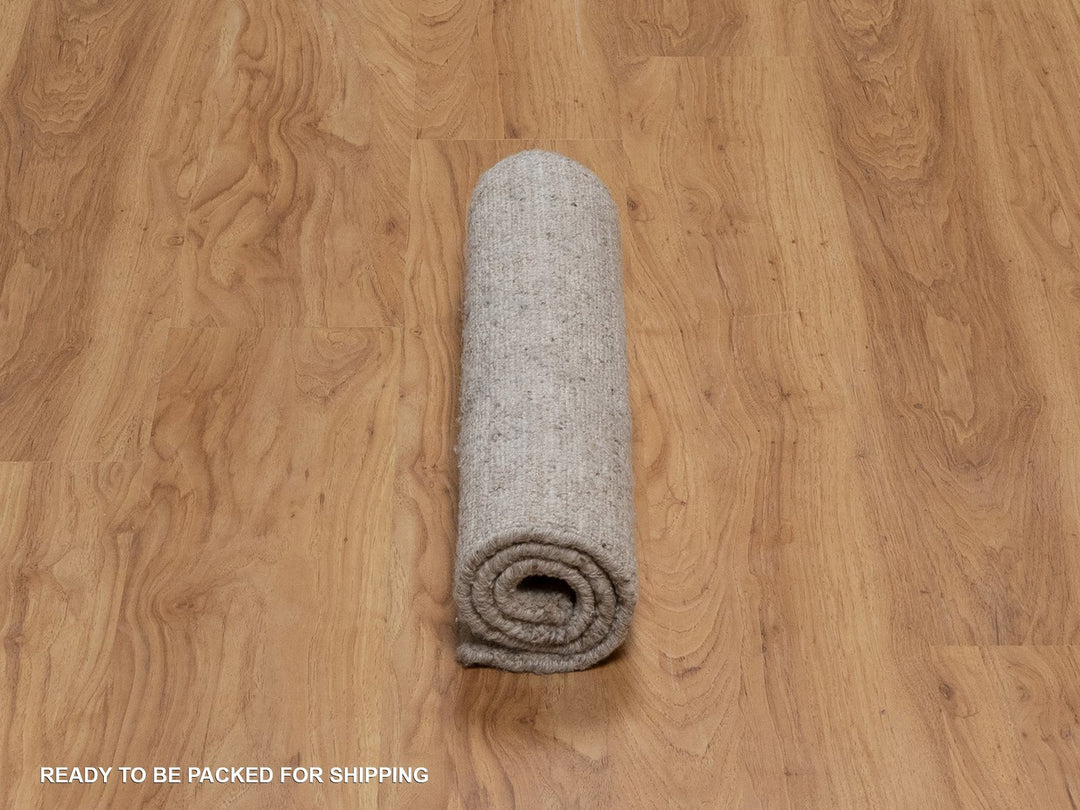 2'0" x 3'0" New Hand Loomed Brown Wool Rectangle Oriental Rug - MOA10291651