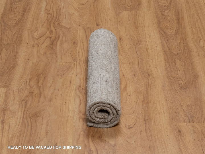 2'0" x 3'0" New Hand Loomed Brown Wool Rectangle Oriental Rug - MOA10291651