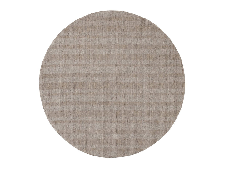 4'11" x 4'11" New Hand Loomed Brown Wool Round Oriental Rug - MOA10291652