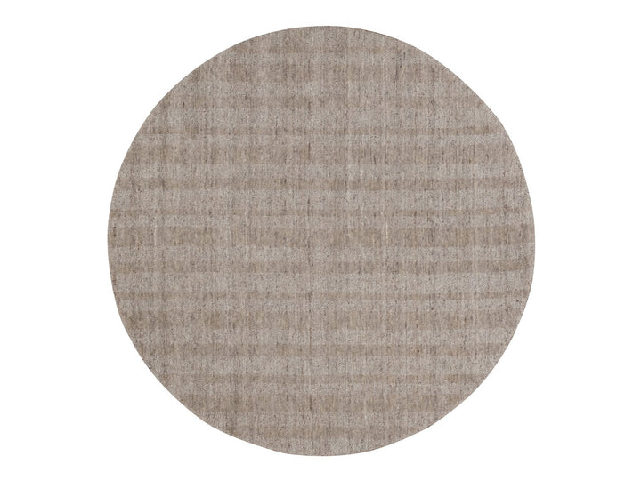 4'10" x 4'10" New Hand Loomed Brown Wool Round Oriental Rug - MOA10291653