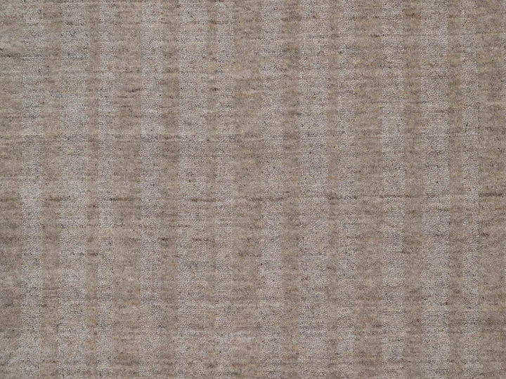 4'10" x 4'10" New Hand Loomed Brown Wool Round Oriental Rug - MOA10291653