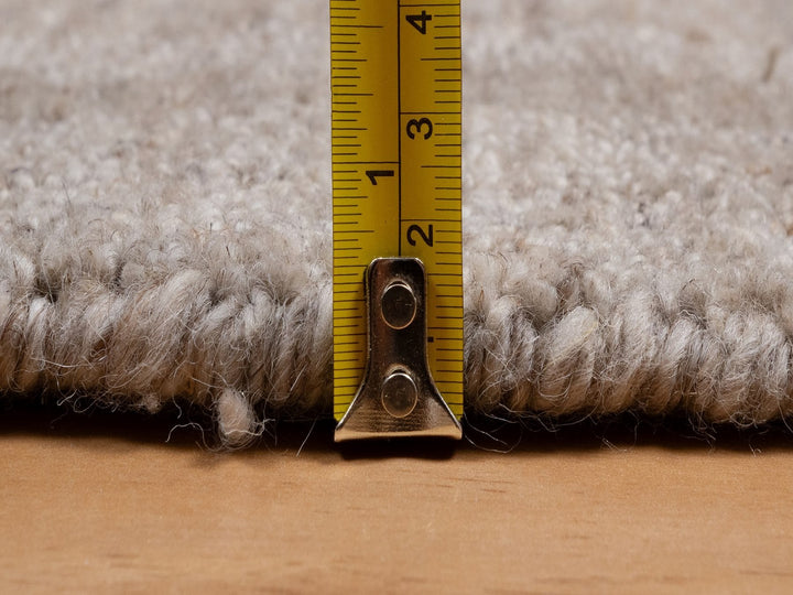 4'10" x 4'10" New Hand Loomed Brown Wool Round Oriental Rug - MOA10291653