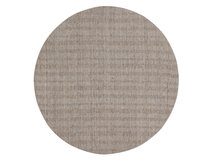 6'0" x 6'0" New Hand Loomed Brown Wool Round Oriental Rug - MOA10291654