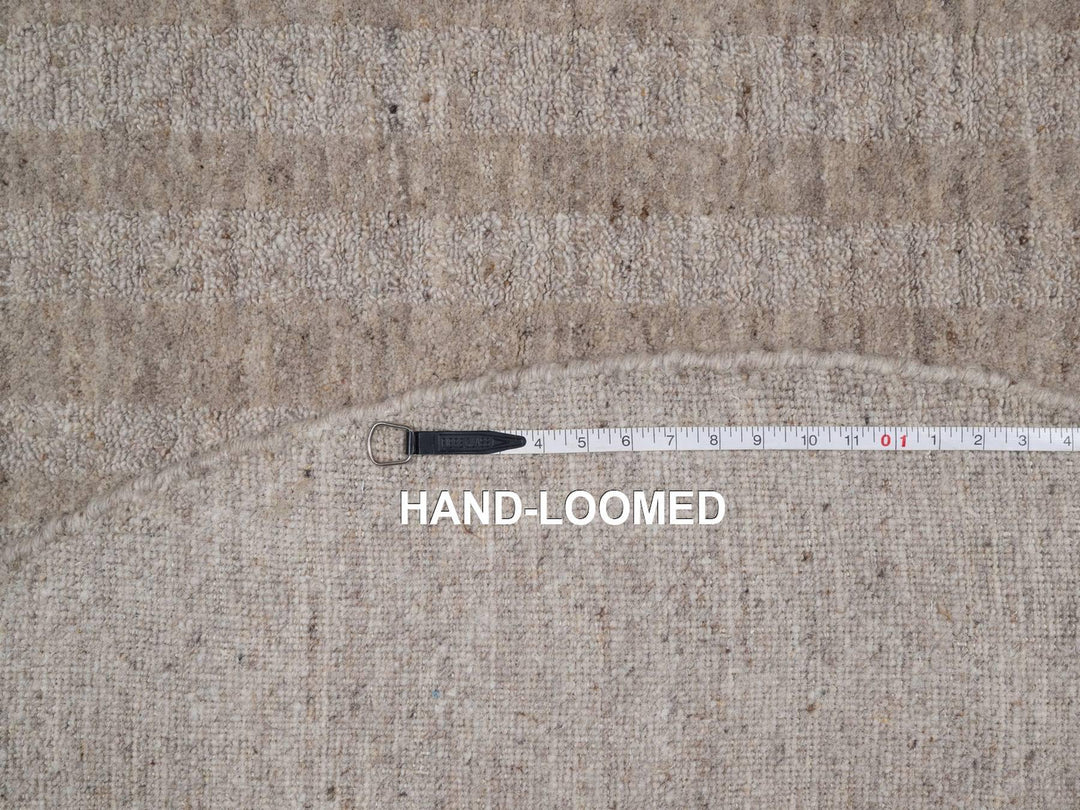 6'0" x 6'0" New Hand Loomed Brown Wool Round Oriental Rug - MOA10291654