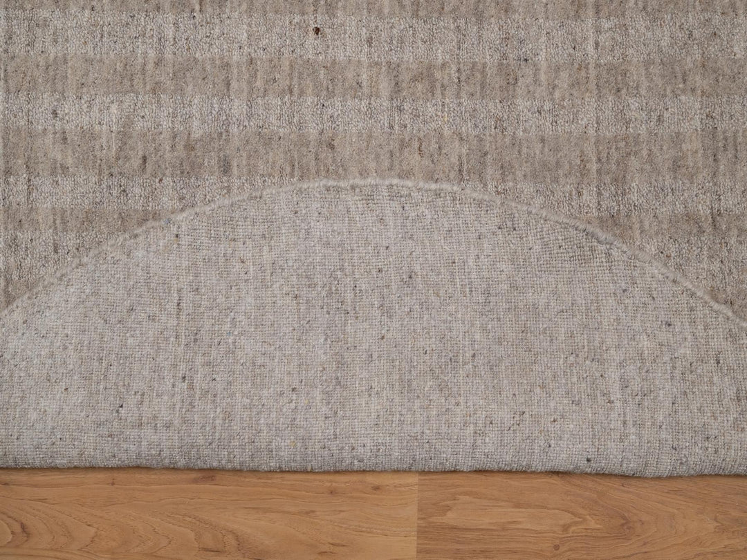 6'0" x 6'0" New Hand Loomed Brown Wool Round Oriental Rug - MOA10291655