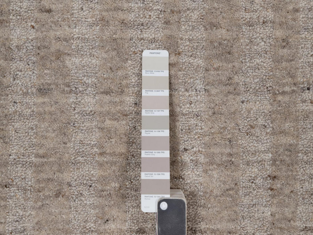 6'0" x 6'0" New Hand Loomed Brown Wool Round Oriental Rug - MOA10291655