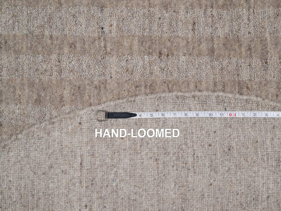 6'0" x 6'0" New Hand Loomed Brown Wool Round Oriental Rug - MOA10291655