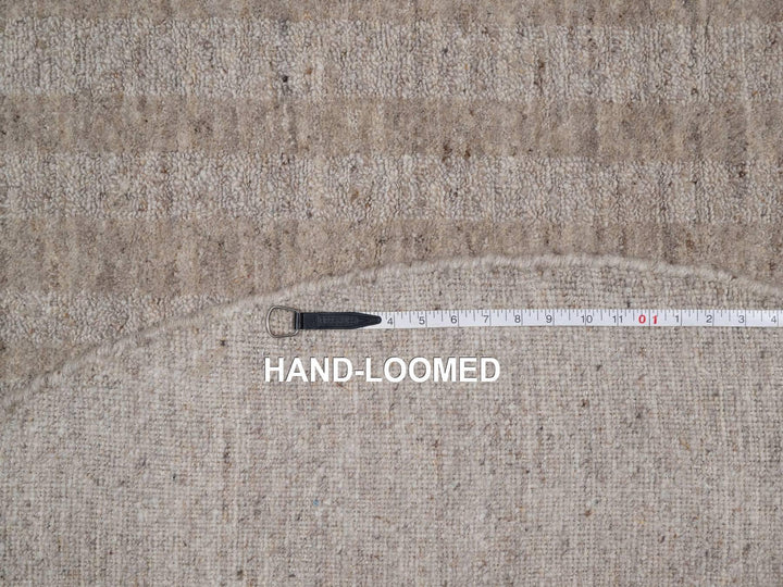 6'0" x 6'0" New Hand Loomed Brown Wool Round Oriental Rug - MOA10291655