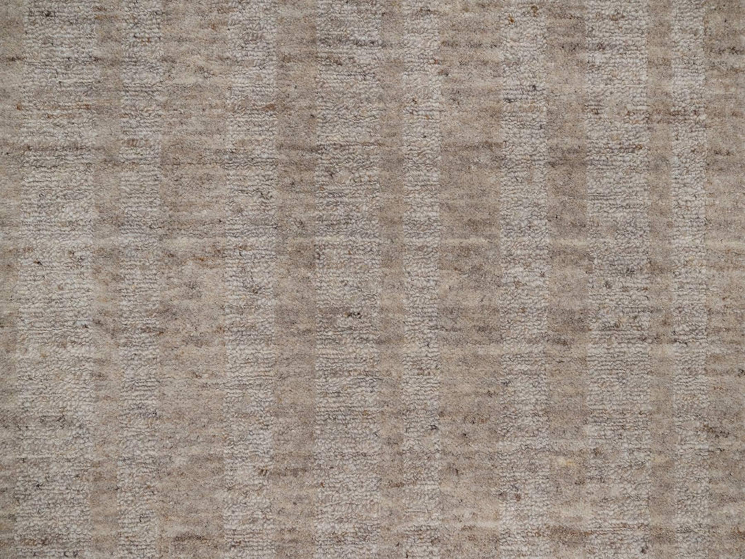 2'7" x 10'0" New Hand Loomed Brown Wool Runner Oriental Rug - MOA10291658