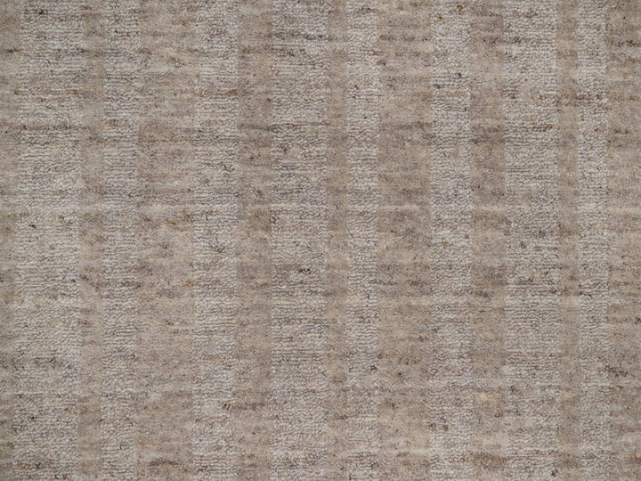 2'7" x 10'0" New Hand Loomed Brown Wool Runner Oriental Rug - MOA10291658