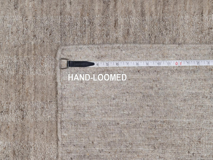 2'7" x 10'0" New Hand Loomed Brown Wool Runner Oriental Rug - MOA10291658