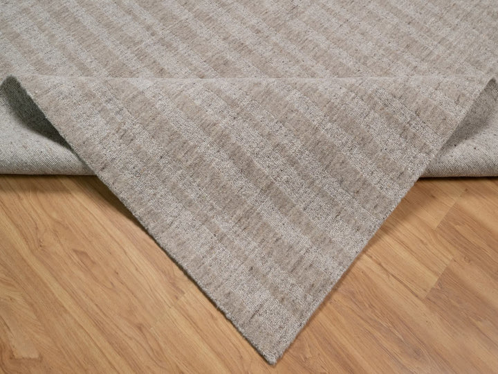 9'11" x 14'0" New Hand Loomed Brown Wool Rectangle Oriental Rug - MOA10291661