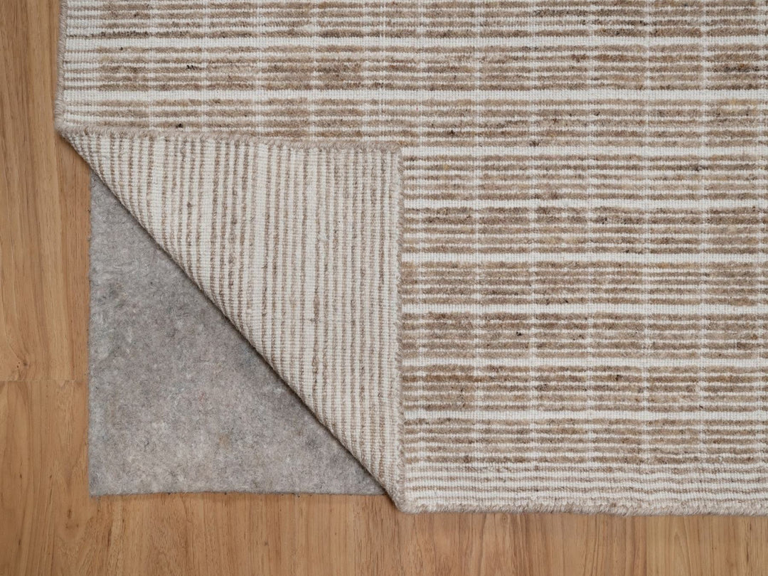 8'1" x 10'0" New Hand Loomed Brown Wool Rectangle Oriental Rug - MOA10291710