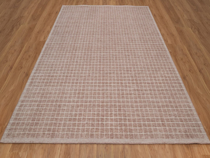 8'0" x 10'0" New Hand Loomed Pink Wool Rectangle Oriental Rug - MOA10291711