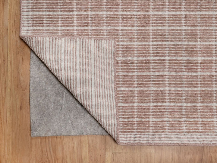 8'0" x 10'0" New Hand Loomed Pink Wool Rectangle Oriental Rug - MOA10291711