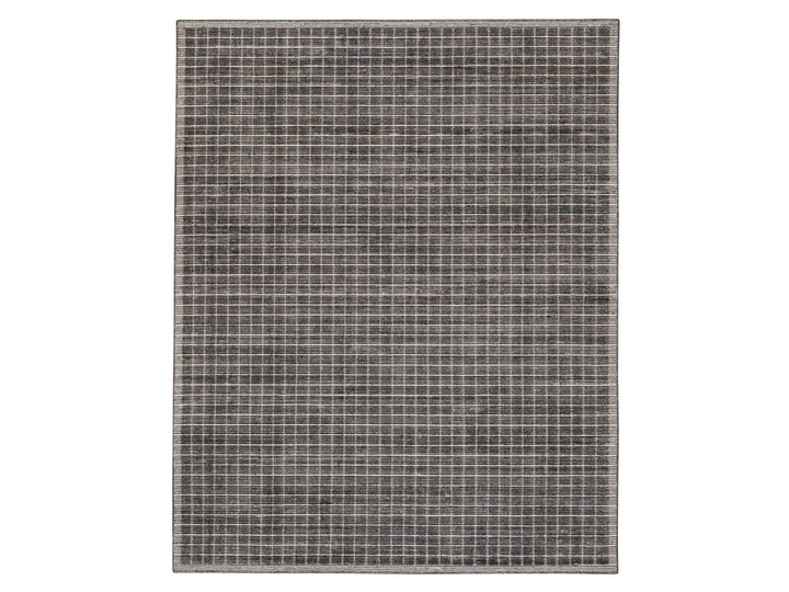 8'1" x 10'0" New Hand Loomed Grey Wool Rectangle Oriental Rug - MOA10291714