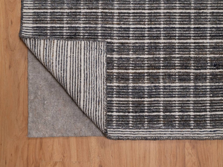 8'1" x 10'0" New Hand Loomed Grey Wool Rectangle Oriental Rug - MOA10291714