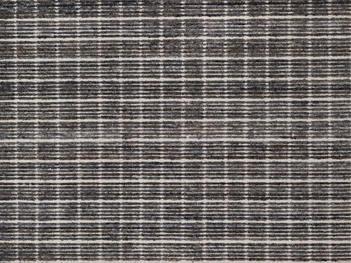 8'1" x 10'0" New Hand Loomed Grey Wool Rectangle Oriental Rug - MOA10291714