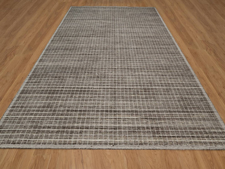 10'0" x 14'0" New Hand Loomed Brown Wool Rectangle Oriental Rug - MOA10291721