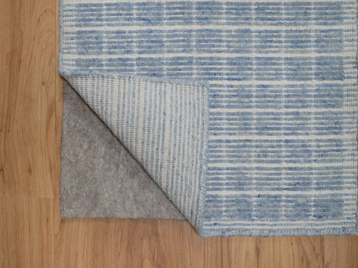 2'2" x 3'1" New Hand Loomed Blue Wool Rectangle Oriental Rug - MOA10291743