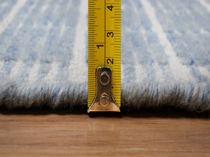 2'2" x 3'1" New Hand Loomed Blue Wool Rectangle Oriental Rug - MOA10291743