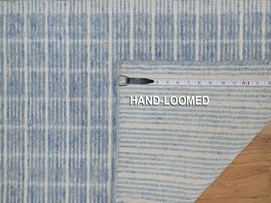 2'2" x 3'1" New Hand Loomed Blue Wool Rectangle Oriental Rug - MOA10291743