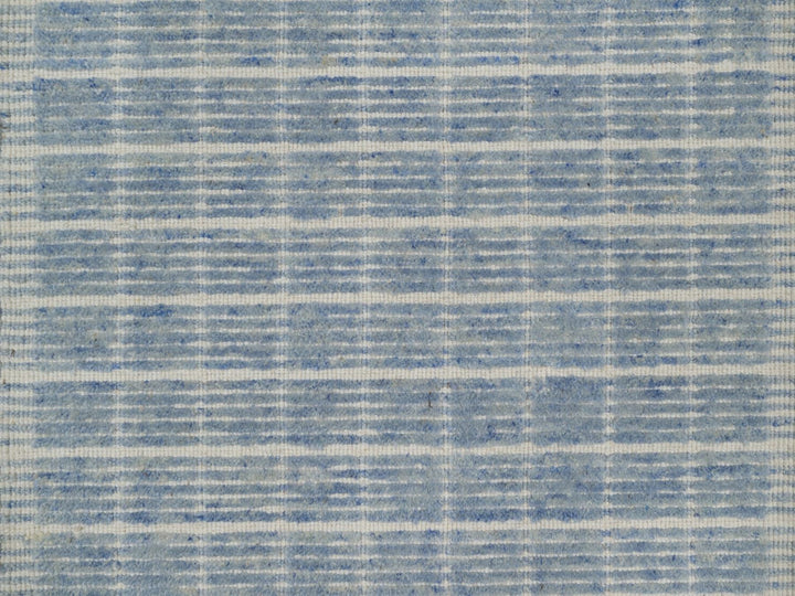 1'11" x 3'1" New Hand Loomed Blue Wool Rectangle Oriental Rug - MOA10291745